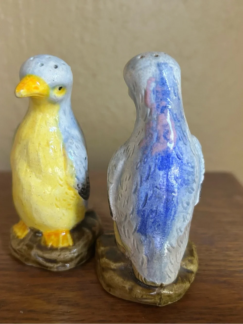 Vintage British Novelty Hand-Painted Penguin Salt & PepperShakers